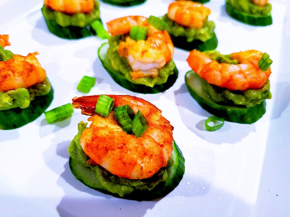 Avocado Cucumber Shrimp Appetizer - Simple Tasty Eating