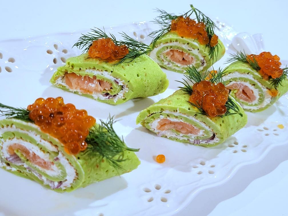 Smoked Salmon Crepe Roll - Simple Tasty Eating